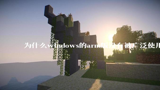 为什么windows的arm版没有被广泛使用？